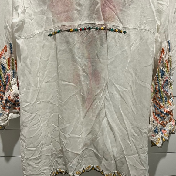 Johnny Was Festival Long-Sleeve Embroidered Georgette Tunic - Picture 14 of 14